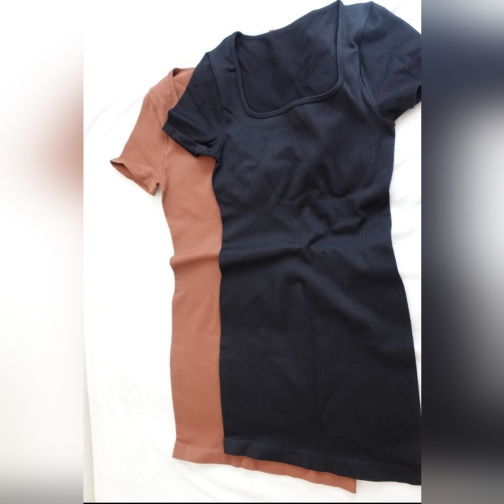 OQQ BLACK AND BROWN DRESS Size Large
